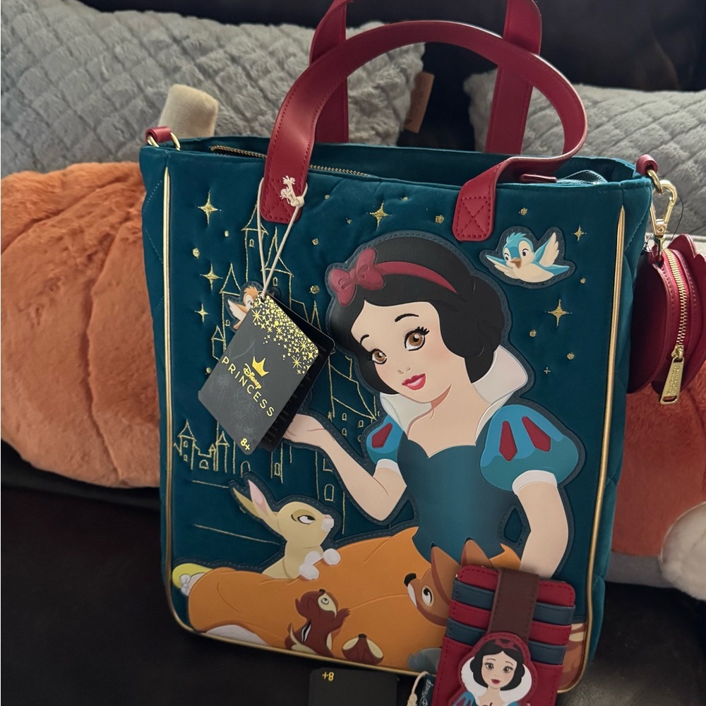 Disney Snow White Tote Bag - Red and Teal